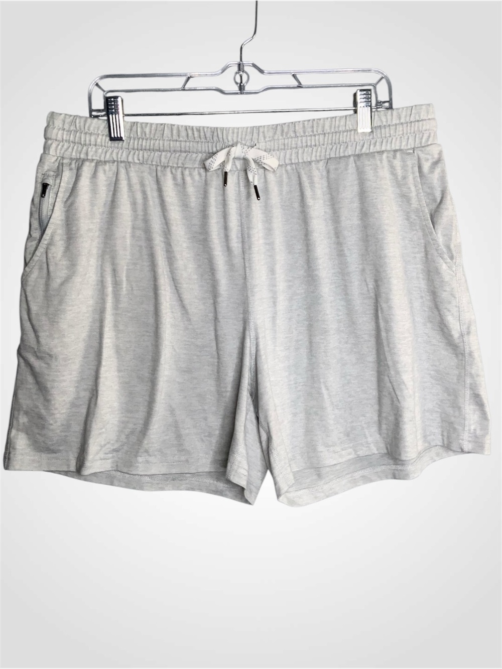Pacific Trail Light Gray Elastic Waist Sweat Shorts with Pockets XXL